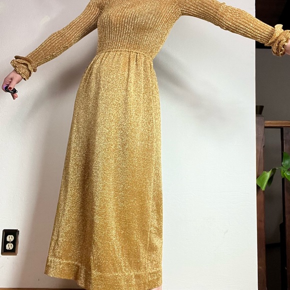 Roncelli Gold Knit Maxi Dress - Picture 5 of 16